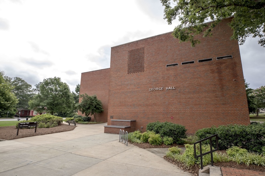 Building exterior of George Hall on the Health Sciences Campus.